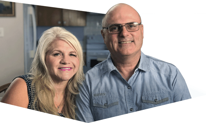 Shon, blood cancer survivor, and his wife Lisa